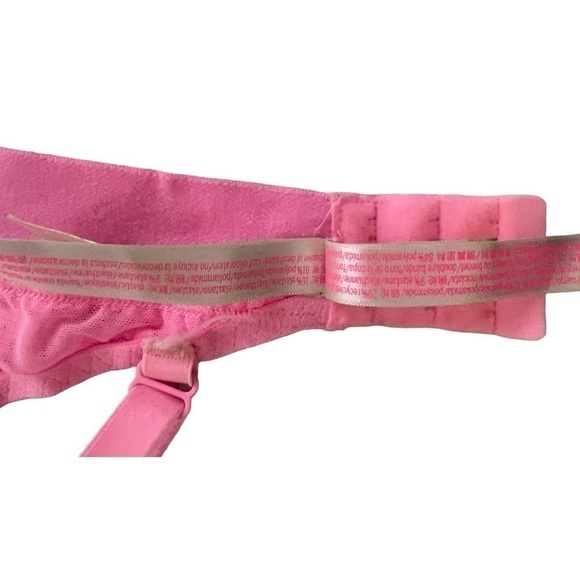 PINK Victoria's Secret Lightly Lined Bralette Size S-DD Adjustable Straps Pink - Picture 7 of 7